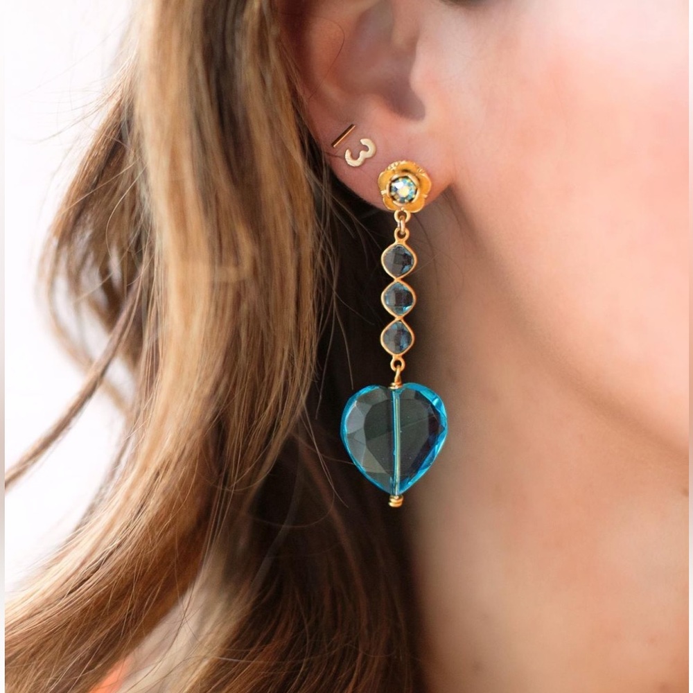 Brinker + Eliza Naomi 24K Gold-plated Semiprecious Stone & Crystal Drop …